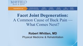 Facet Joint DegenerationArthritis A Common Cause of Back PainWhat Comes Next [upl. by Nerual]