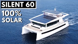 2021 SILENT 60 100 SOLAR ELECTRIC Catamaran Yacht Tour Unlimited Range HULL 1 [upl. by Creigh]