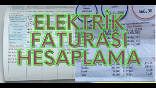 ELEKTRİK FATURASI HESAPLAMA FATURADA YER ALAN BİLGİLERİ ÖĞRENME [upl. by Iago]