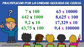 MULTIPLICAR POR LA UNIDAD SEGUIDA DE CEROS [upl. by Aenahs]