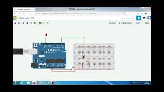 TO BLINK LED WHILE PRESSING THE PUSH BUTTON  ARDUINO  IOT  TINKERCAD [upl. by Girardo]