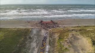 Nieuwjaarsduik 2024 dronevideo stranden Noordwijk en Langevelderslag [upl. by Susanne]