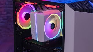 Cylon 4F ARGB CPU AIR COOLER Disipador color Blanco White Ediotion Aerocool [upl. by Anitsyrhc]