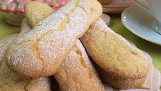 Biscotti quotSAVOIARDIquot Lady fingers ricetta semplice  TUTTI A TAVOLA [upl. by Sudnor935]