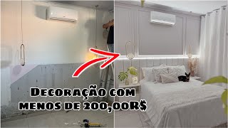 DECOREI MEU QUARTO COM MENOS DE 200R REAIS [upl. by Coucher]