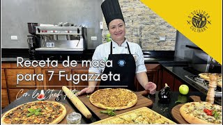 Receta de Masa para Pizza Fugazzeta en 7min [upl. by Sharity]