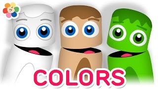 Color Collection 12  Color for Children to Learn  Brown Green and White  Color Crew  BabyFirst [upl. by Haynes]