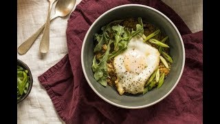 Savory Steel Cut Oats with Baked Eggs [upl. by Ranchod235]