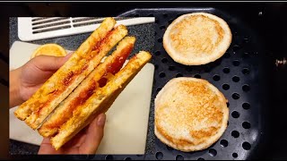 Air Fried Peanut Butter and Jelly Sandwich  How to make Uncrustables [upl. by Jovitta]