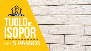 ⭐ COMO FAZER PAREDE DE TIJOLINHOS DE ISOPOR  DIY EM 5 PASSOS FÁCEIS [upl. by Lydell560]