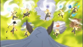 Naruto Usa El Super Rasen Shuriken Estilo Bijuu  Kakashi Salva A Sakura Usando El Susano Perfecto [upl. by Arihk]