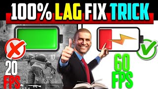 How To Fix LAG in BGMI  100 WORK lag fix Tricks 60 FPS in Low End Device [upl. by Keemahs]