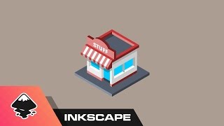 Inkscape Tutorial Isometric Shop Icon [upl. by Carry116]