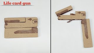 how to make lifecard gun that shoot [upl. by Hcire]