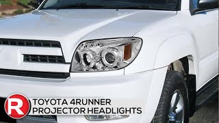 Toyota 4Runner Projector Headlights 2003 2004 2005 SpecD Features Review  LED DRL Daytime [upl. by Eidualc]