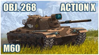 M60 Object 268 amp Action X • Raseiniai Heroes WoT Blitz [upl. by Drofliw]