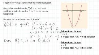 Kwadratische functies  Snijpunten van grafieken met de coördinaatassen 3 HAVO [upl. by Althee]