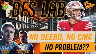 DraftKings Week 3 SingleEntry Strategy  49ers Overstack vs Rams  Injury Edge Breakdown [upl. by Fitts317]