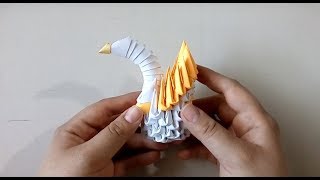 Tutorial Mini Cisne Origami 3D [upl. by Fulbert]