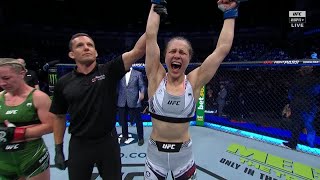 Julija Stoliarenkos reaction to her firstround submission victory over Molly McCann  ESPN MMA [upl. by Lazare]