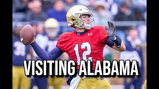 NOTRE DAME TRANSFER QUARTERBACK TYLER BUCHNER TO VISIT ALABAMA cfbnews [upl. by Satterfield951]