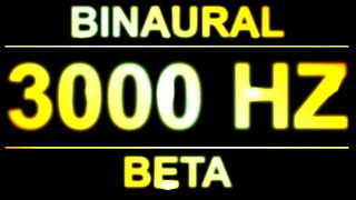 PURE 3000HZ BINAURAL BEATS  8D AUDIO  BETA WAVES [upl. by Yrrep]