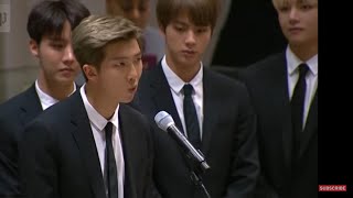 BTS RM SPEECH TO THE UN 2018 RM BIRTHDAY CELEBRATION [upl. by Euqinobe]