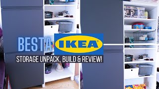 IKEA BESTA STORAGE COMBINATION WITH DOORS  Ikea Review  Build with me  BESTA Wardrobe Demo [upl. by Talya103]