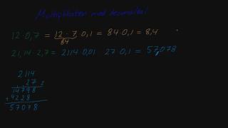 Multiplikation med decimaltal  Tal och de fyra räknesätten  Åk 7 [upl. by Lexerd]