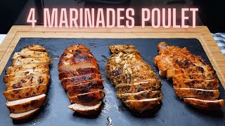 4 MARINADES EXPRESS POUR VOTRE POULET  FACILE ET RAPIDE [upl. by Eliott]