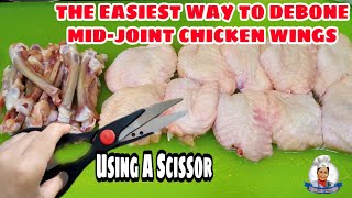 THE EASIEST WAY TO DEBONE CHICKEN WINGMIDJOINT CHICKEN WINGHOW TO DEBONE CHICKEN WING [upl. by Nomrah598]