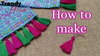 How to make tassels  Easy Method of making tassels  DIY Projects [upl. by Nonnah]