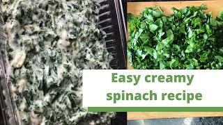 Easy Creamy Spinach recipe  South African YouTuber [upl. by Ailyn]