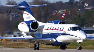 Cessna 750 Citation X OOPKX TakeOff at Bern [upl. by Assirak]