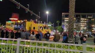 Nascar Hauler Parade At Daytona On A Beautiful 67 degree night [upl. by Leissam]