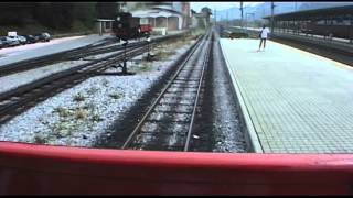 Achenseebahn  cogwheel railway in Austria Unusual view like a cab ride [upl. by Anatollo]