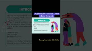 Psychoeducational Video Lesson 1Social Conformity educational socialpsychology [upl. by Nnyleimaj]