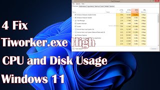 Tiworker exe High CPU and Disk Usage in Windows 11  4 Fix [upl. by Rheba]