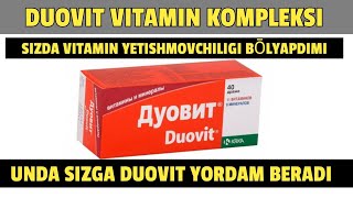 DUOVIT VITAMIN KOMPLEKSI HAQIDA MALUMOT ДУОВИТ ХАҚИДА МАЬЛУМОТ ДУОВИТ DUOVIT MED UNIVERSAL [upl. by Christoffer]