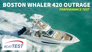 Boston Whaler 420 Outrage Test 2015 By BoatTestcom [upl. by Ahaelam]