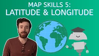 Map Skills 5 Latitude and Longitude  US Geography for Kids [upl. by Dlopoel]