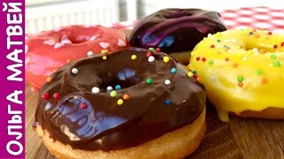 Американские Пончики Донаты Покрытые Шоколадом  Donuts Recipe English Subtitles [upl. by Nallak]