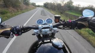 Triumph Speed Twin 1200 Onboard camera 4K [upl. by Luehrmann73]