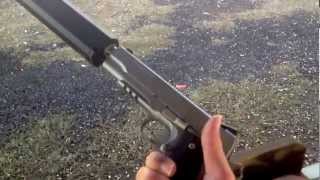 Silencerco Osprey 45 on a Railed Sig Sauer 1911  Suppressed 1911 [upl. by Branham]