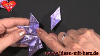 Ideen mit Herz  Origami Stern  Zierstern [upl. by Gomez]