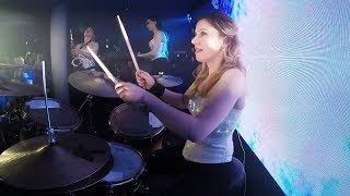 Барабанщица Оля Долгополова Olya Dolgopolova female drummer [upl. by Retsehc139]