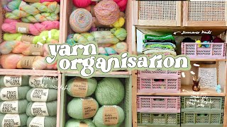 Yarn Organisation  Aesthetic and Satisfying Yarn Stash Tidy Up [upl. by Lucio]