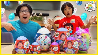 Ryans World Giant Easter eggs Surprise [upl. by Atalante]