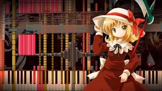 Synthesia Touhou 4  Bad Apple  60000 Notes  Black MIDI [upl. by Ahtanamas]