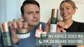 Fiancé Does My Nighttime Skincare Routine  Biossance [upl. by Ellynad]